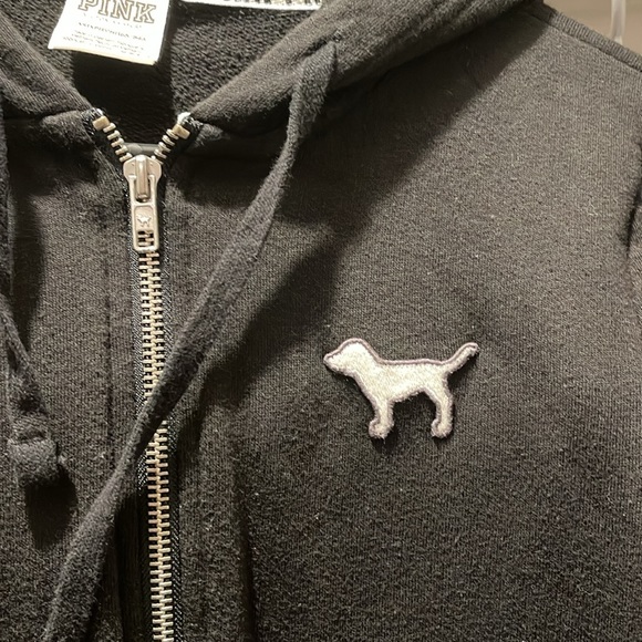 Pink vs black zip up hoodie XS - Picture 2 of 9